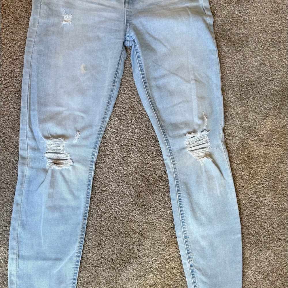 Celebrity Pink Light Wash Distressed Skinny Jeans